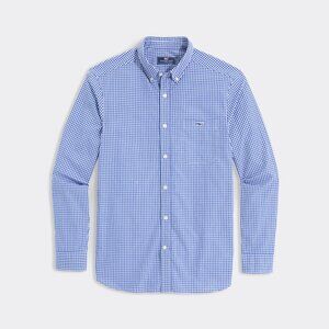 Vineyard Vines Blue Gingham Long Sleeved Shirt